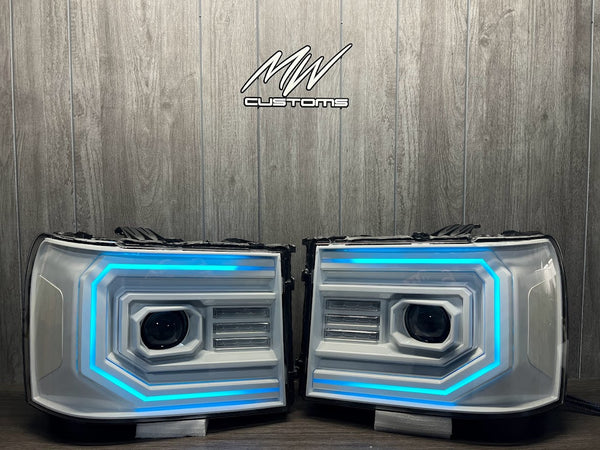 PRE-BUILT 2007-13 GMC SIERRA ALPHAREX HEADLIGHTS