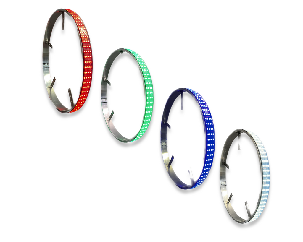 QUAD ROW HIGH INTENSITY RGBW WHEEL LIGHTS