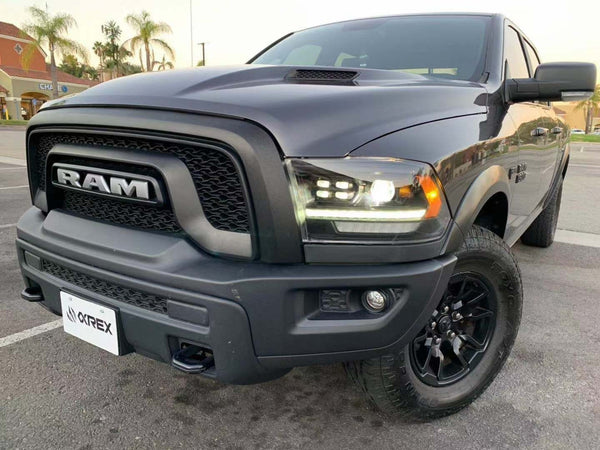 PRE BUILT 2009-18 ALPHAREX DODGE RAM HEADLIGHTS (5th GEN STYLE)