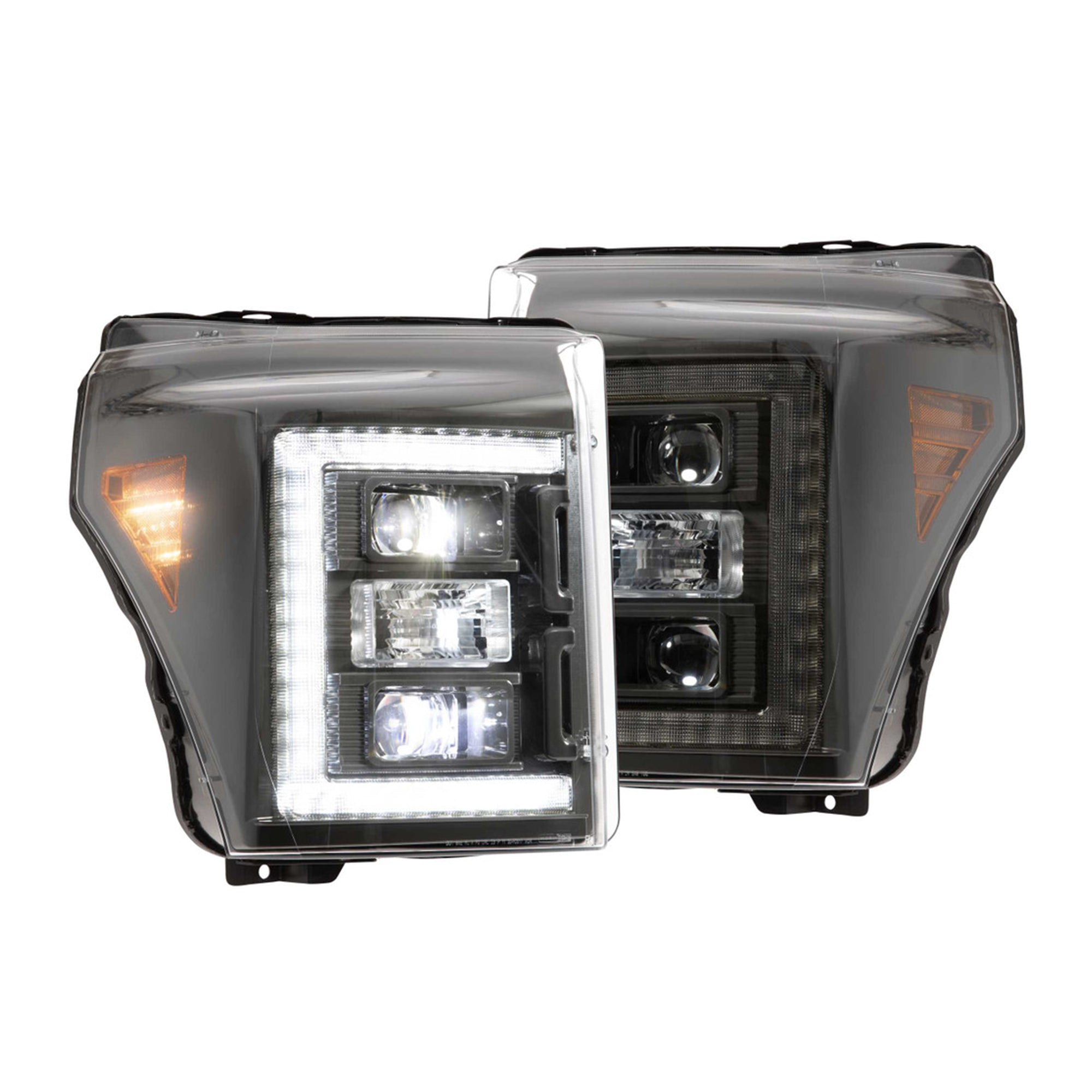 PRE-BUILT 2011-16 FORD SUPER DUTY MORIMOTO HYBRID LED HEADLIGHTS | APO