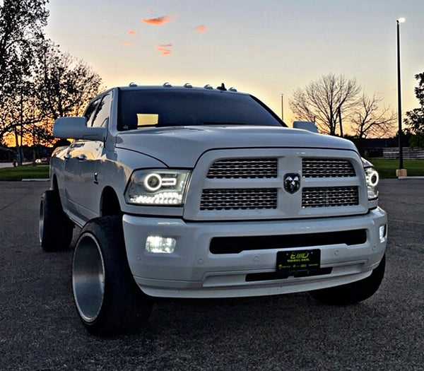 PRE-BUILT 2009-18 Dodge Ram OEM Projector Headlights With Projector Halos